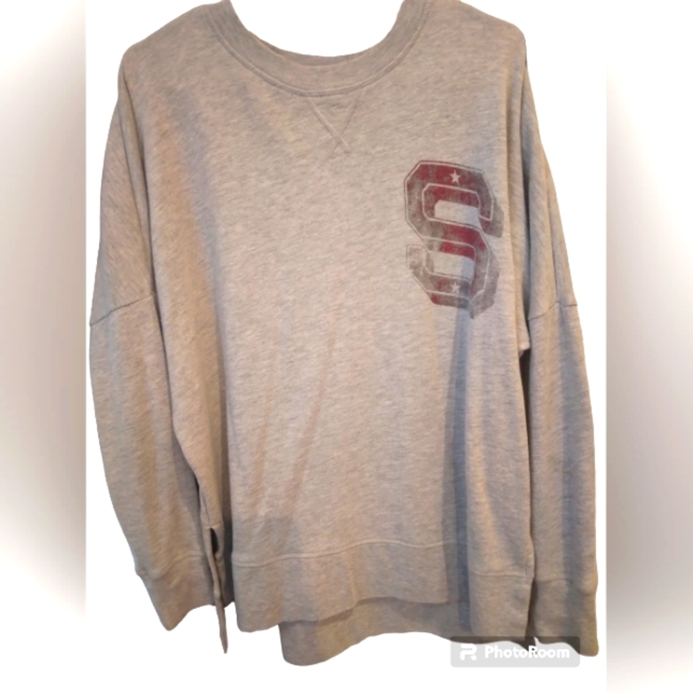 True Craft Women Sweatshirt. Size S. Gray/red Color.